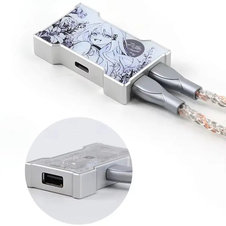 HMLAB Hub-little Gaming USB HUB 1 In 3 Out Portable Desktop Expansion Dock with Aluminum Frame & Double Glass Shell, HMHUB